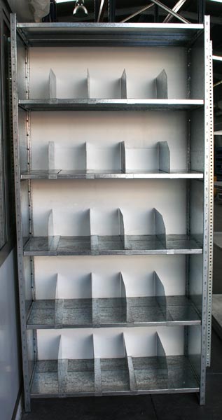 estanterías galvanizada con separadores estanterías de ocasión